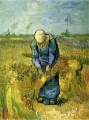 Peasant Woman Binding Sheaves after Millet Vincent van Gogh